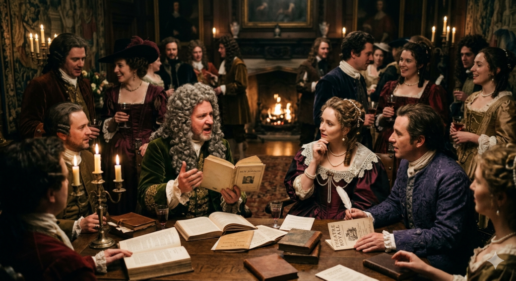 Restoration age social life illustration